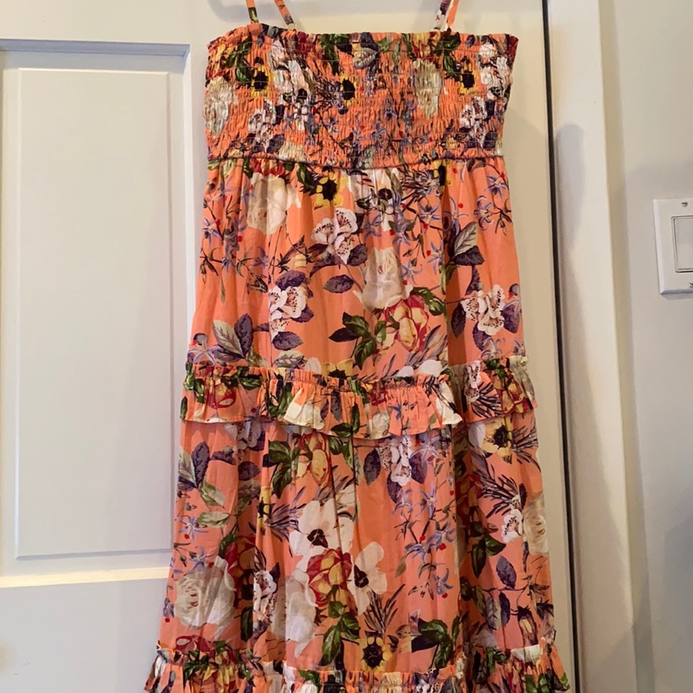 Beautiful long pink flower dress